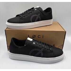 Loci Origins Nine Low Top Court Sneakers in Black and Grey Size 41/W9.5